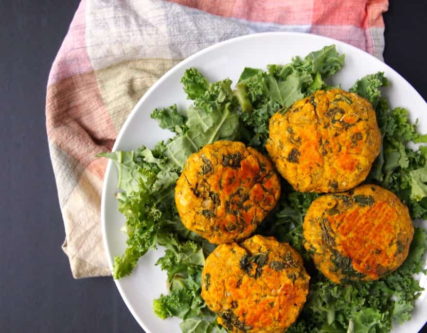 Spicy Kale Lentil Burgers • Healthy Helper