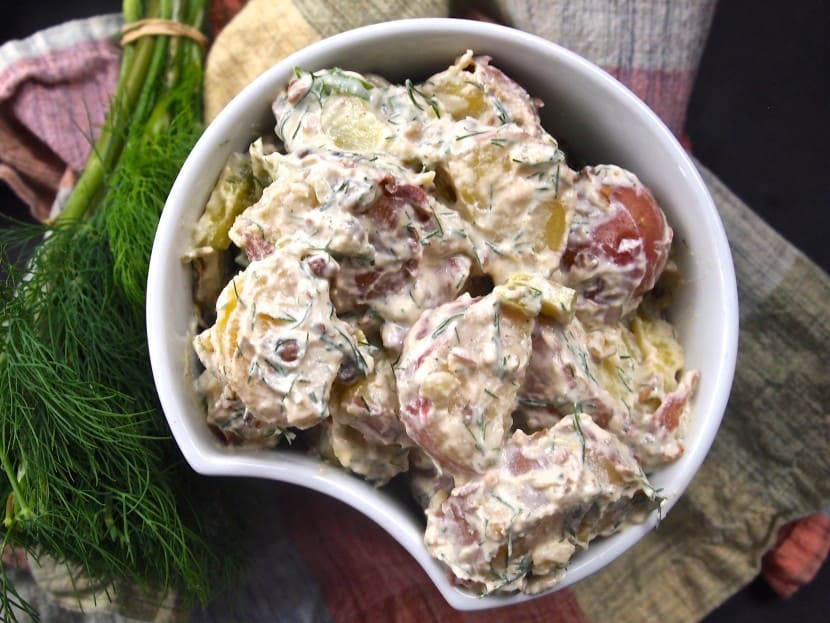 High Protein Potato Salad [glutenfree + lowfat] • Healthy Helper