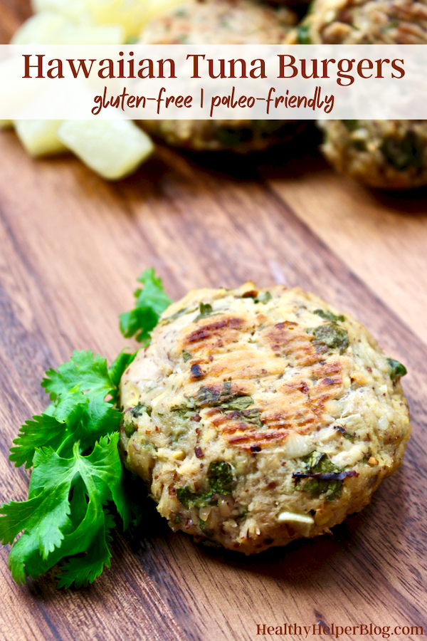 Hawaiian Tuna Burgers [glutenfree + paleo] • Healthy Helper