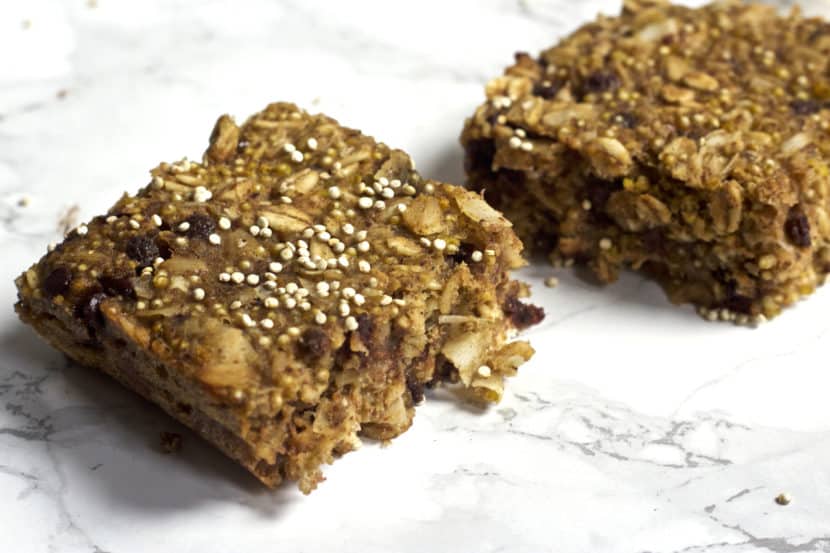 Coconut Chocolate Chip Quinoa Bars [vegan + glutenfree] • Healthy Helper