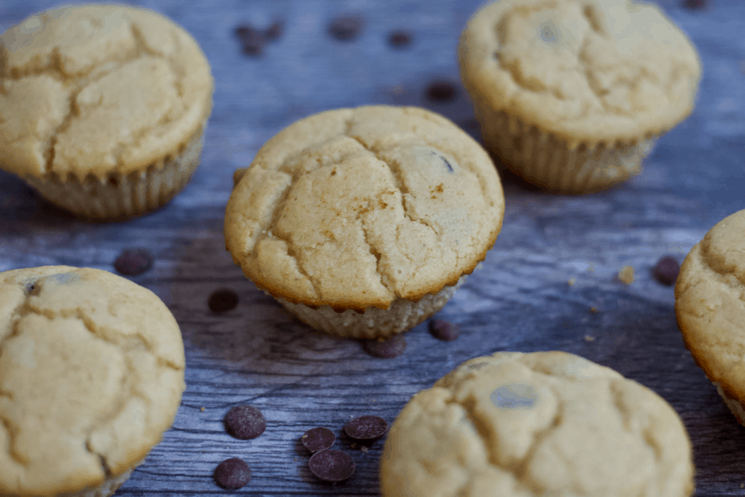Chocolate Chip Pancake Muffins [glutenfree] • Healthy Helper