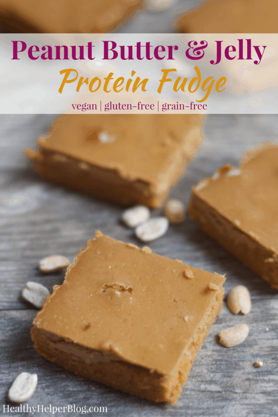 Peanut Butter & Jelly Protein Fudge [vegan + glutenfree] • Healthy Helper