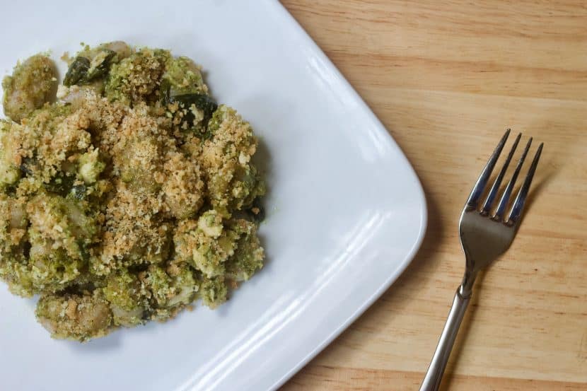 Baked Pesto Gnocchi with Tuna [glutenfree + vegan option] • Healthy Helper